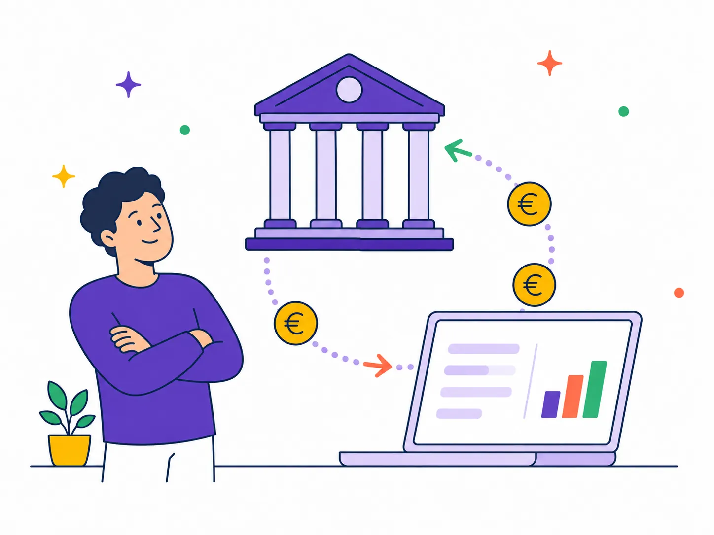 Fin3000 Banking-Ansicht mit Kontobewegungen für den Bankabgleich